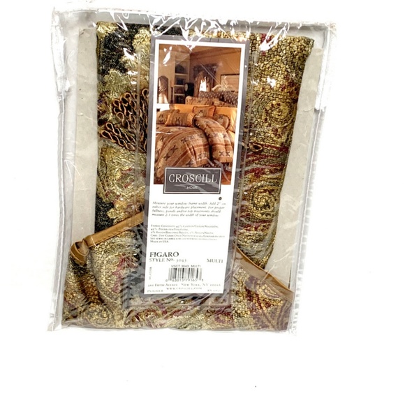 Croscill Accents Discontinued Ascot Valence Figaro Curtain